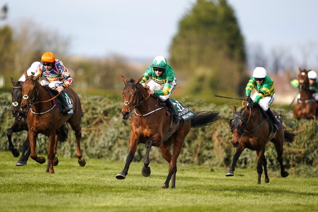 Trained by Ted Walsh, father of brilliant former jockey Ruby, who combined to guide Papillon to National glory in 2000. This 10yo, owned by two-times winner JP McManus, was a leading fancy for the 2020 race that was a victim of the Covid-19 pandemic and would have won last year but for making a juddering blunder and then being being badly hampered by a faller. He is pictured (right) running on into third spot. Could it be third time lucky for him this year?