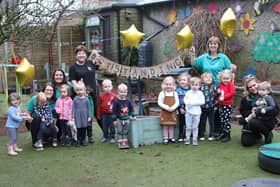 Green Lane Nursery celebrating their Ofsted rating