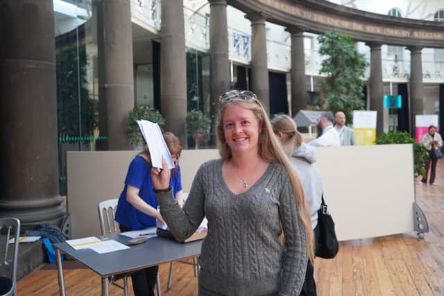 Kimberley Percival, from Bakewell was amazed to find out today that she's achieved a Level 9 in her GCSE resit