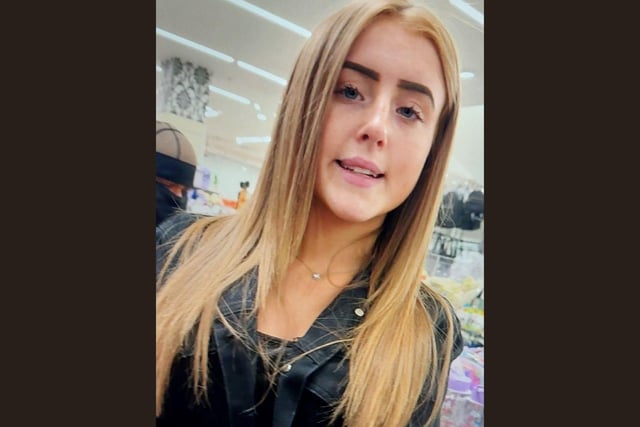 Millie, who is slim and has long blonde hair, was seen wearing a black denim jacket, black leggings, and black shoes or sliders.