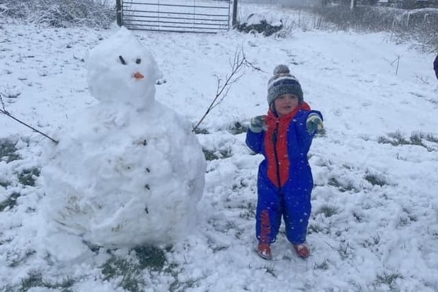 A snowman and his friend. Photo Natasha Wildgoose