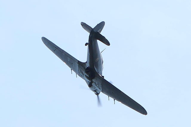 Buxton Carnival -  the Hawker Hurricane fly past