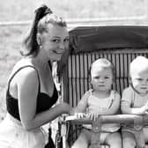 Deborah and Giles Hawtin with Stacey and Scott pictured at Bakewell Show, 1st August 1990.