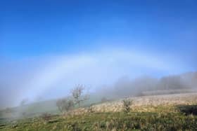 A brilliant offering from Tracy Vernon shows a fogbow, spotted on a Sunday morning run near Kettleshulme.