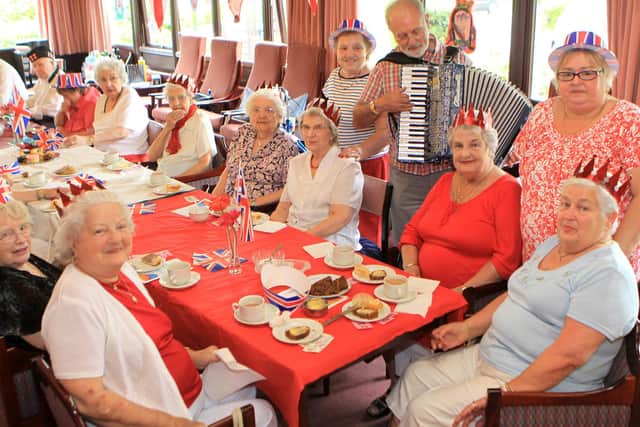 A party at the queens Court Day Centre, Fairfield for the Diamond Jubilee in 2012