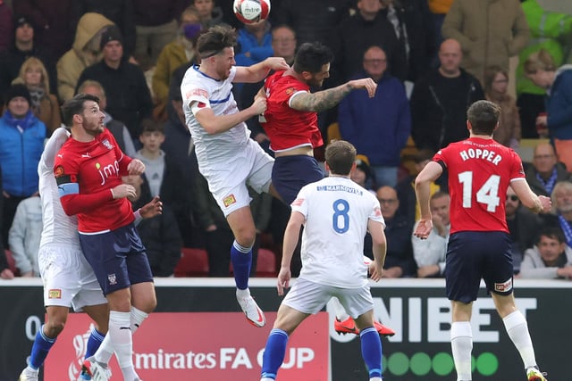 Stout defending by Buxton’s Ben Middleton.