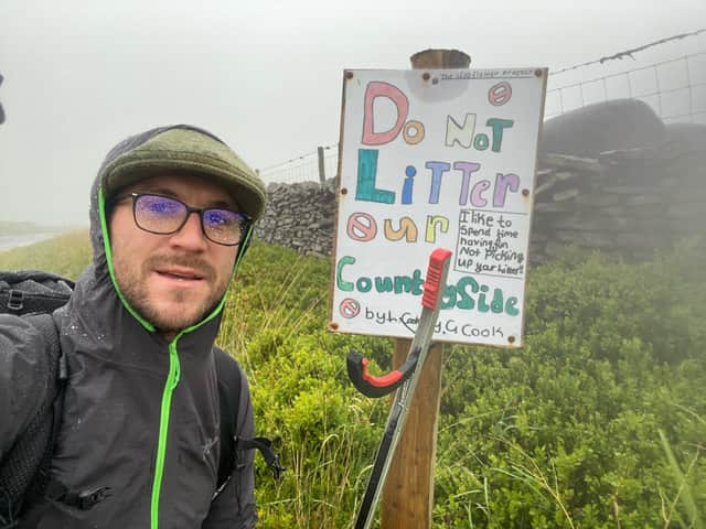 Luke Cook has raised nearly £3,000 for the Kinder Mountain Rescue Team through a litter pick.