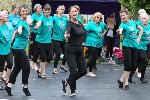 Silver Swans, an adult ballet troupe from Matlock, entertain the crowds.
