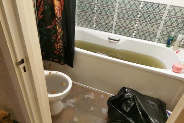 Rebecca Blunden's flat flooded with human waste after the drains became blocked
