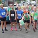 Runners at the start line of the Chelmorton Chase. Photo Chelmorton Chase