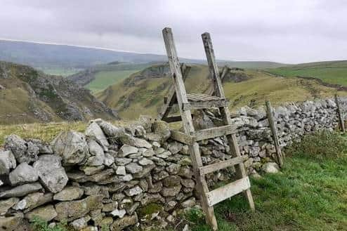 How the ladder stile looked before.