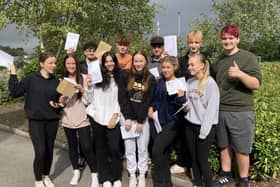 Big smiles from Chapel-en-le-Frith High School students on GCSE results day. Pic Chapel High
