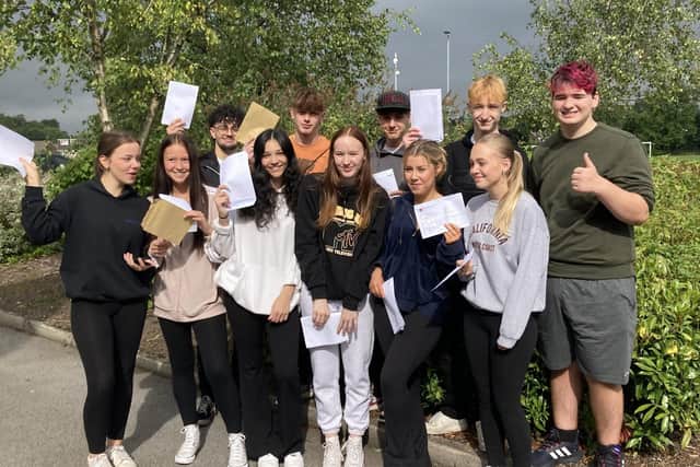 Big smiles from Chapel-en-le-Frith High School students on GCSE results day. Pic Chapel High