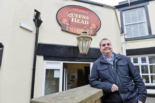 Landlord Ian Howarth at The Queen's Head Hotel High Street in Buxton in 2021