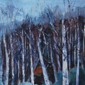 Cath Dunn's painting entited Birches II,  Glossop Road.