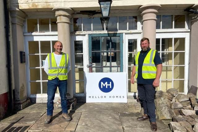 The building's owners Matt Sharp, left, and Rob Bann.