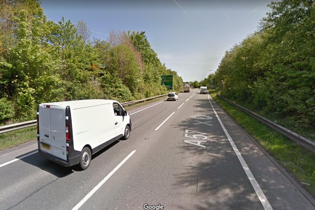 The Bassetlaw stretch of the A57 - named second most dangerous road in the district with 114 accidents