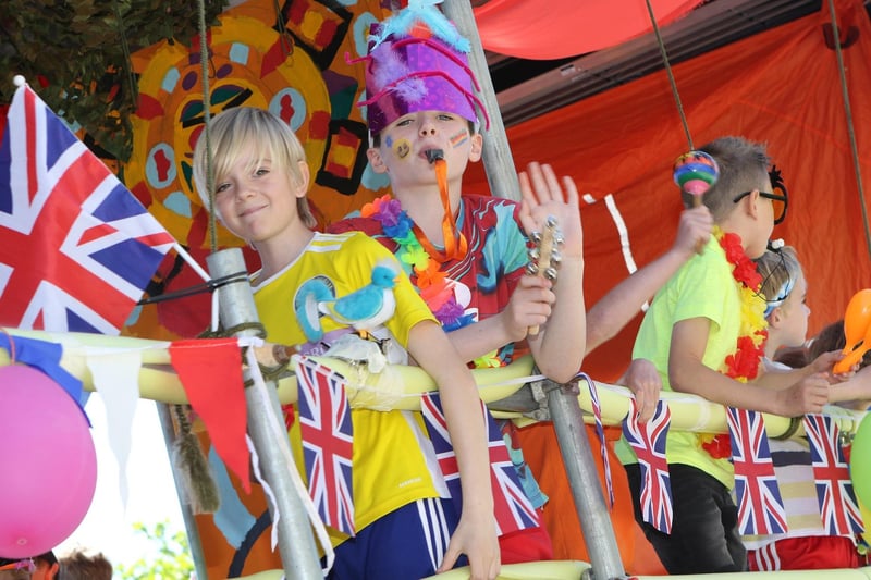 A Scouts float at the 2022 Buxton Carnival.