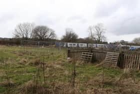 The proposed development is to build on green belt land between the existing cottages and the railway. Pic Jason Chadwick