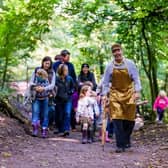 Mark Hornsey playing the Right Royal Gardener with Phil Coggins - one-third of Babbling Vagabonds - playing The King in Wild Walk - The Thief of Grinlow Woods