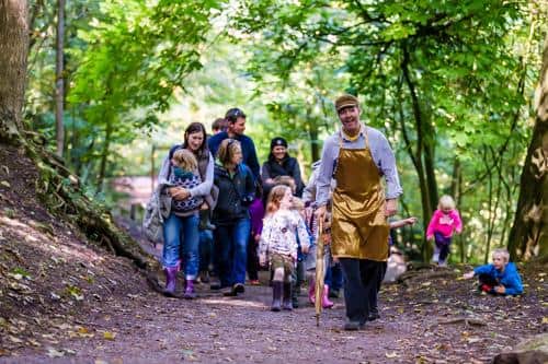 Mark Hornsey playing the Right Royal Gardener with Phil Coggins - one-third of Babbling Vagabonds - playing The King in Wild Walk - The Thief of Grinlow Woods