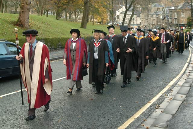 A previous University of Derby Buxton graduation