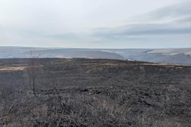 A fire on Howden Moor in the Peak District has caused £30,000 worth of damage and devastated two square kilometres of wildlife habitats