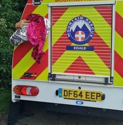 Walkers raised the alarm when they thought they saw a paraglider plunging to the ground over Mam Tor ridge in Derbyshire.