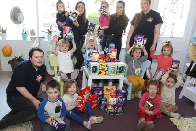Easter egg collection for Stepping Hill Hospital at Little Jules Childcare