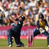 Ravi Rampaul bats during last year's Vitality T20 Blast semi-final match against Essex Eagles. (Photo by Alex Davidson/Getty Images)