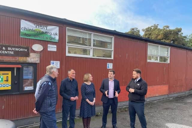 Levelling Up Minister Jacob Young visiting the Chinley Community Centre. Photo submitted