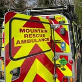 The walker sadly died despite the best efforts of all involved. Photo - Edale Mountain Rescue Team