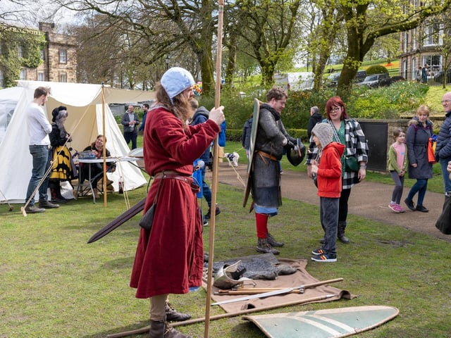 Historia Normannis Buxton in Pavilion Gardens. Pic David Dukesell