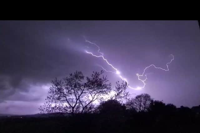 Resident Lewis Preece captured this shocking image of lightning over Derbyshire last night