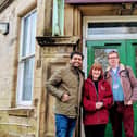 Nirad Solanki collecting the keys from the Buxton Museum and Art Gallery staff. Photo submitted