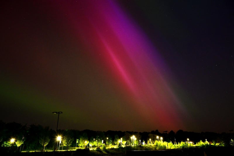 Northern Lights as seen from the Avenue Country Park on Friday night, by Nick Rhodes.