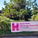Heritage Open Days banner on Pavilion Gardens railings 2022.