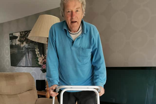 Alan, 75, was left with just bruising to his hip, back and shoulder however he admits it could have been ‘much worse’