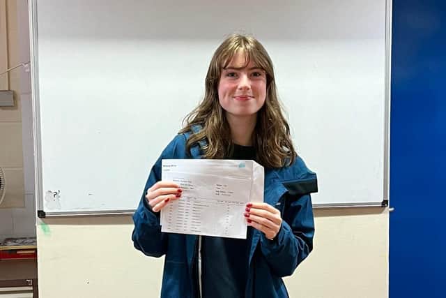 Congratulations are in order for this Buxton Community School pupil. Photo BCS