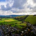 Aerial view of the Peak District
