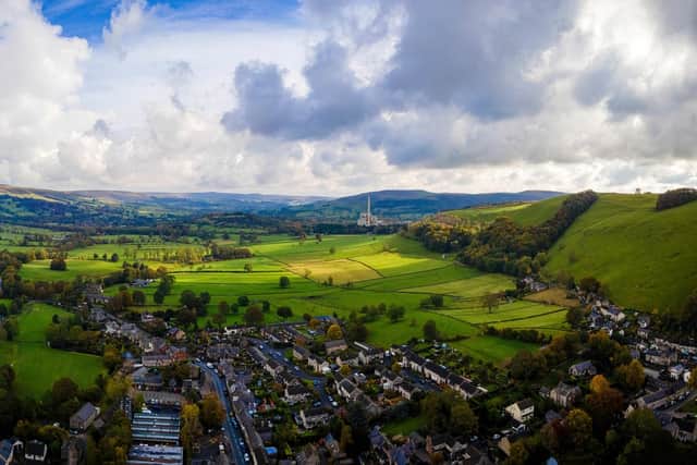 Aerial view of the Peak District