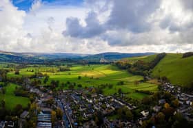 Aerial view of the Peak District