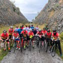 After leaving Buxton, the riders headed along the Tissington Trail on their way to Leicestershire.