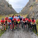 After leaving Buxton, the riders headed along the Tissington Trail on their way to Leicestershire.