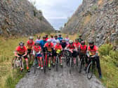 After leaving Buxton, the riders headed along the Tissington Trail on their way to Leicestershire.