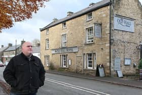 Rick Ellis of the Old Hall at Hope is worried about cracks in the historic pubs bowing walls. Photo Jason Chadwick