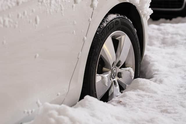 Derby Mountain Rescue was called to help a young couple who had been stuck in their car in the snow for more than 20 hours near Longnor. Stock image