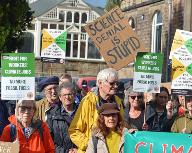 Climate protest protest at County Hall, Matlock