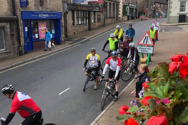 Some of the riders who cycled 32 miles between war memorials in the High Peak raising funds for the Poppy Appeal