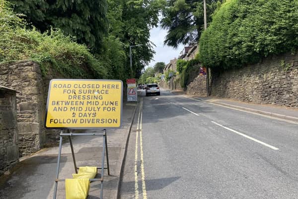 Resurfacing works in Whaley Bridge. Pic Cllr Ruth George